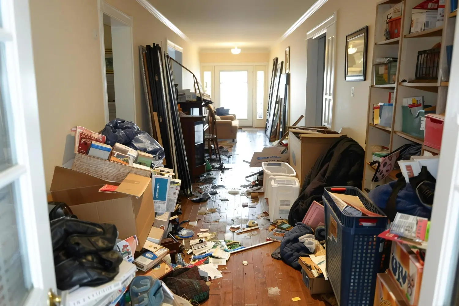 Vorher und nachher: Aufräumen eines unordentlichen Zimmers